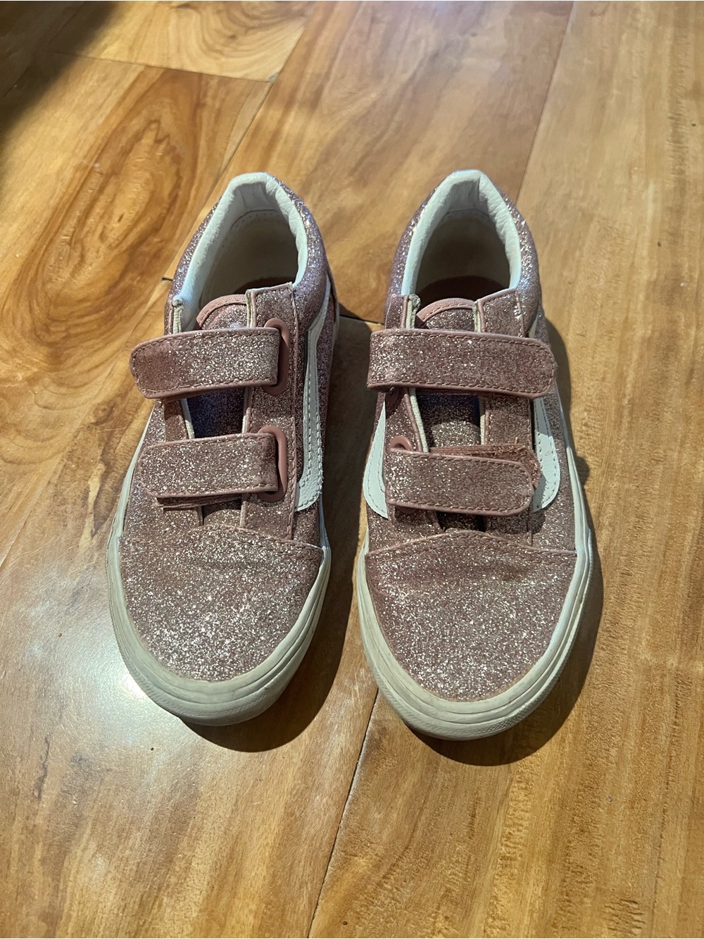 Vans Kids Glitter Velcro Sneakers - Rose Pink